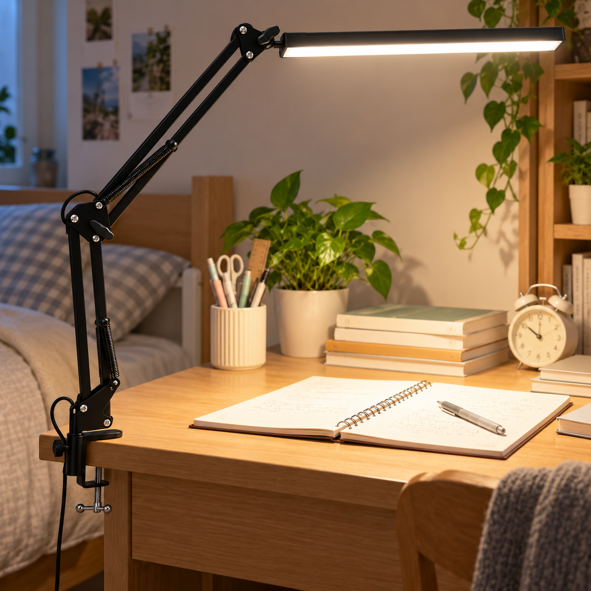 🔆 LED Desk Lamp | Metal Study | Readers Adjustable Clamp