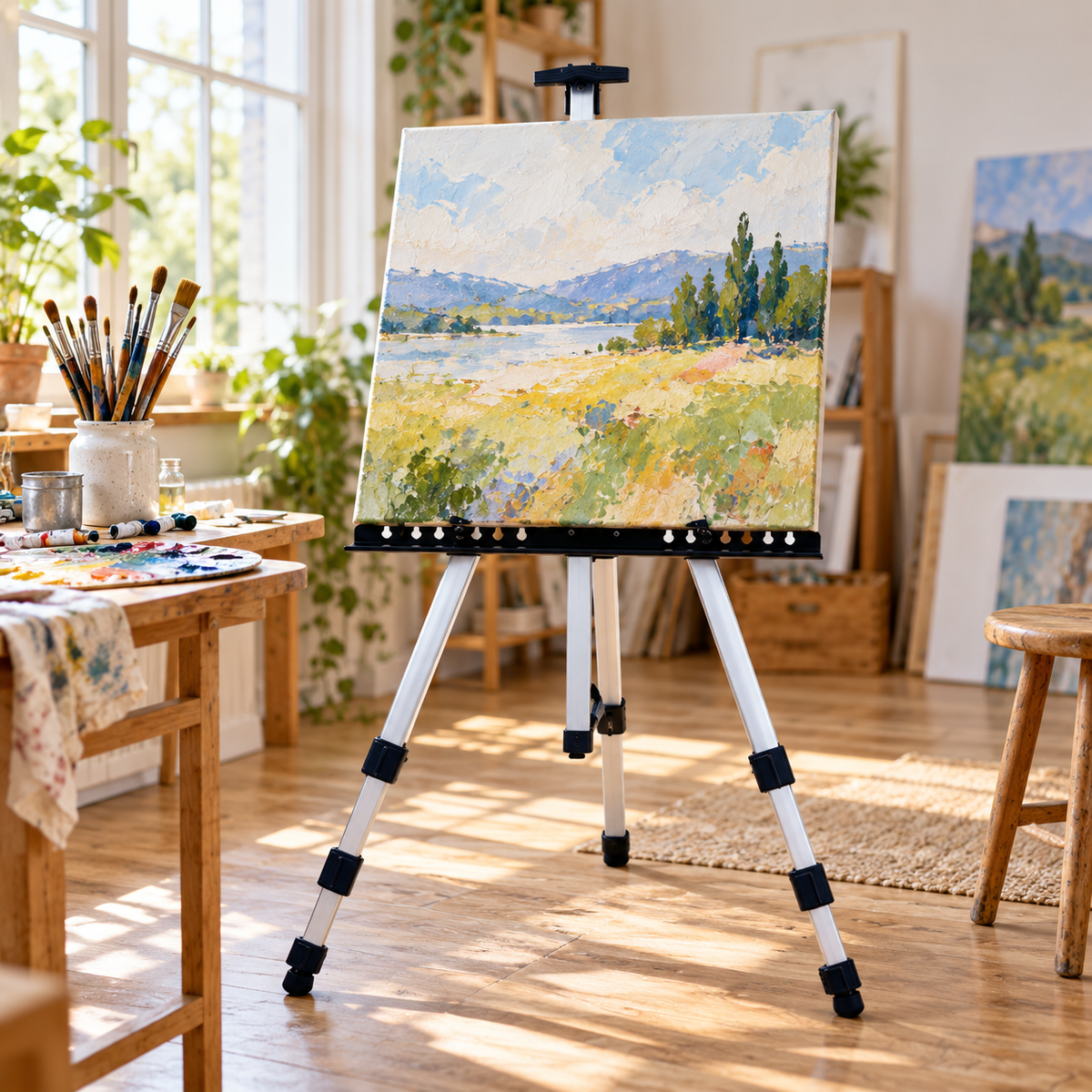 🖼️ Artist Easel | Aluminum Display Stand | Creators Foldable Portable