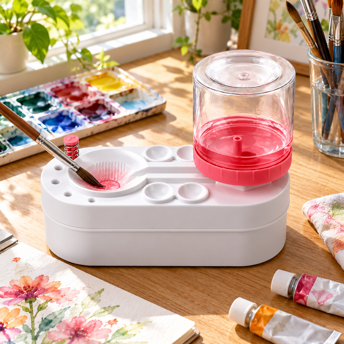 đź«§ Automatic Brush Washer | Plastic Studio | Artists Fresh-Water Cycling