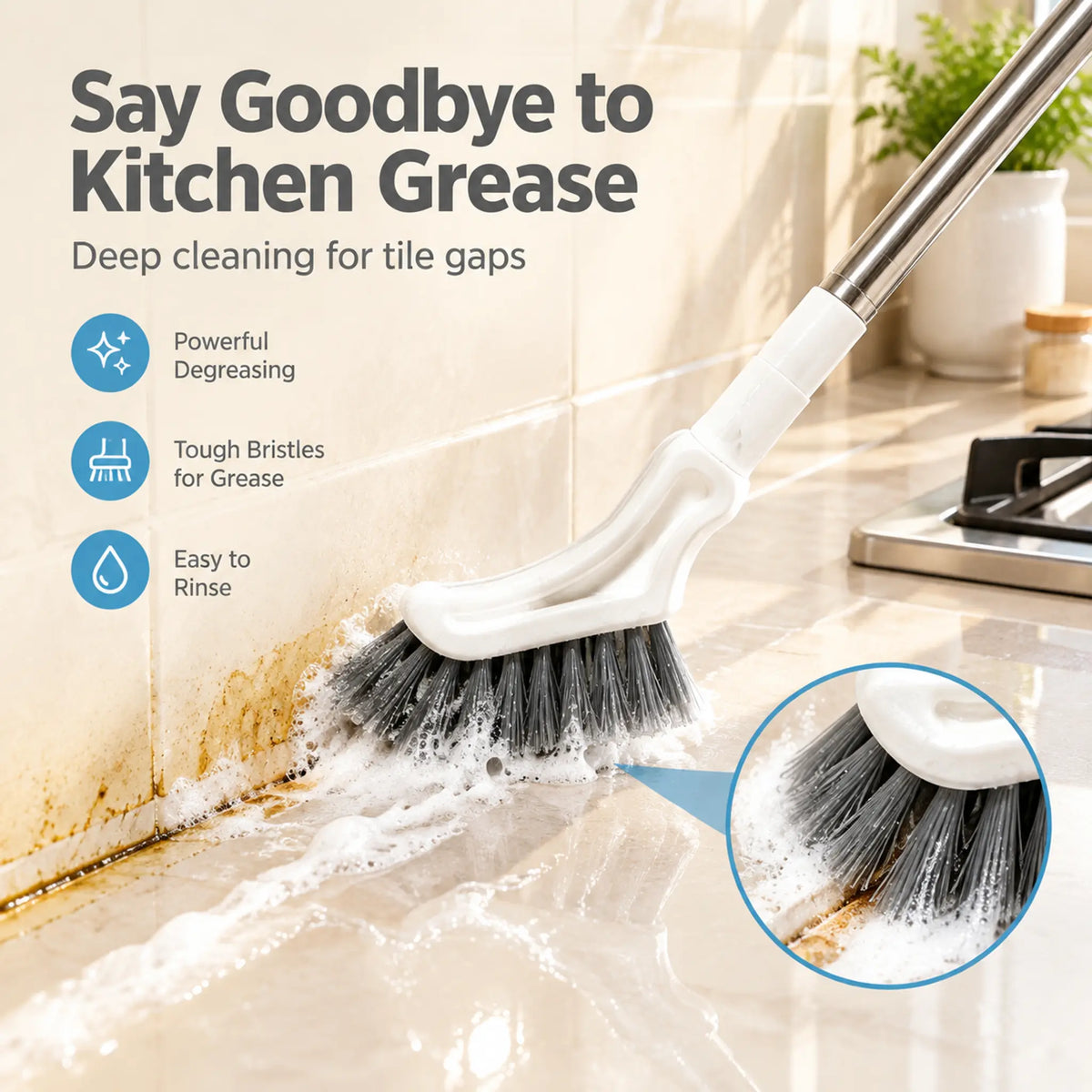 Telescopic Crevice Cleaning Brush