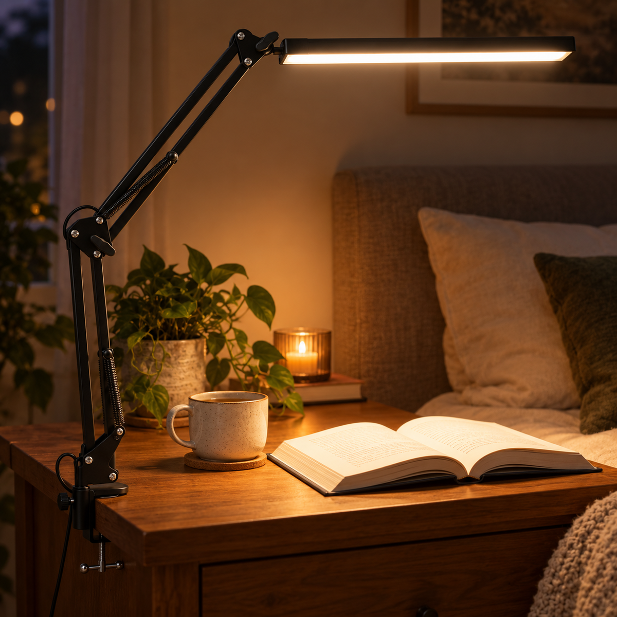 🔆 LED Desk Lamp | Metal Study | Readers Adjustable Clamp
