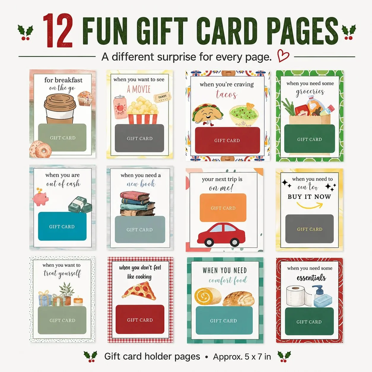 🎄Christmas Gift Card Book