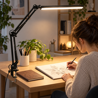 🔆 LED Desk Lamp | Metal Study | Readers Adjustable Clamp