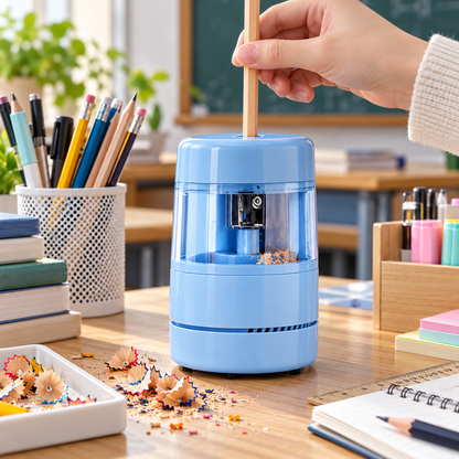 ✏️ Electric Sharpener | Plastic Study Desk | Students Compact Cleanup