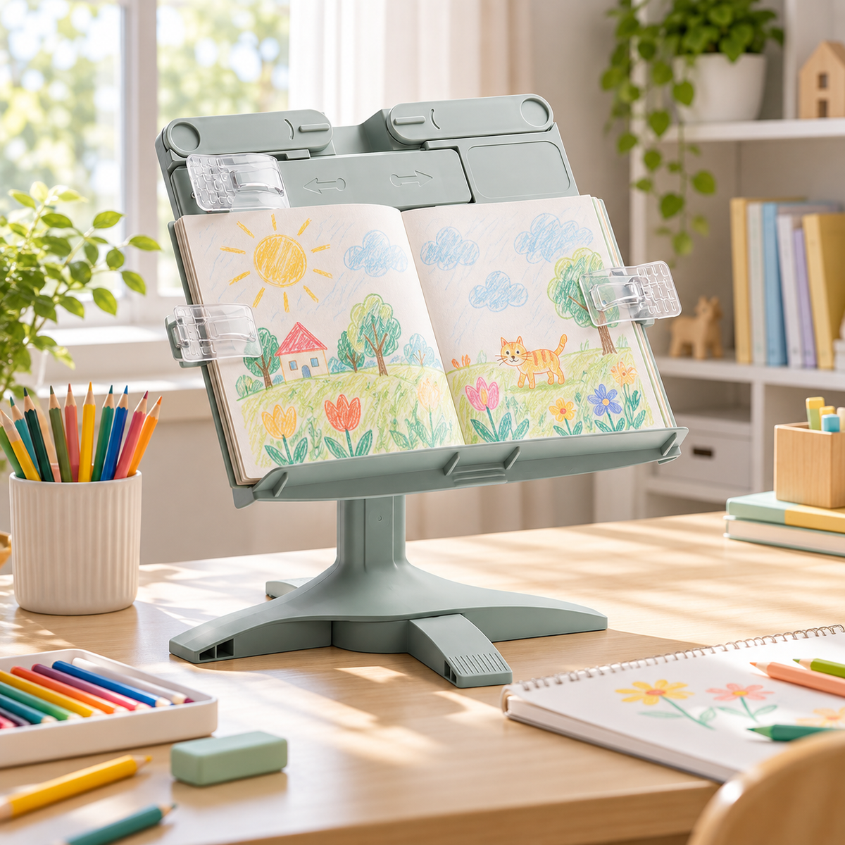 📚 Reading Stand | Plastic Study Desk | Kids Adjustable Support