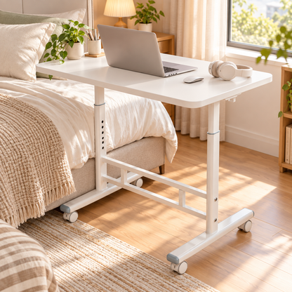 🛏️ Adjustable Bedside Table | Steel Bedroom | Families Mobile Height