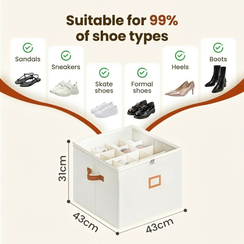 ⏰🔥 LIMITED TIME 49% OFF! 👟 Foldable Fabric Shoe Organizer – Dustproof & Breathable