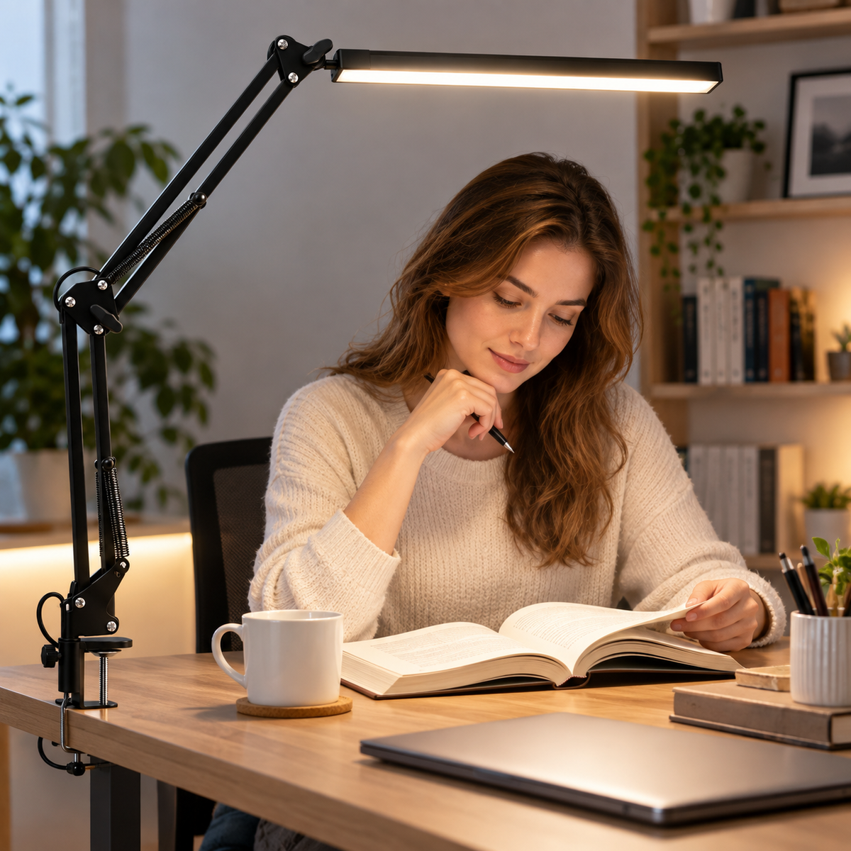 🔆 LED Desk Lamp | Metal Study | Readers Adjustable Clamp
