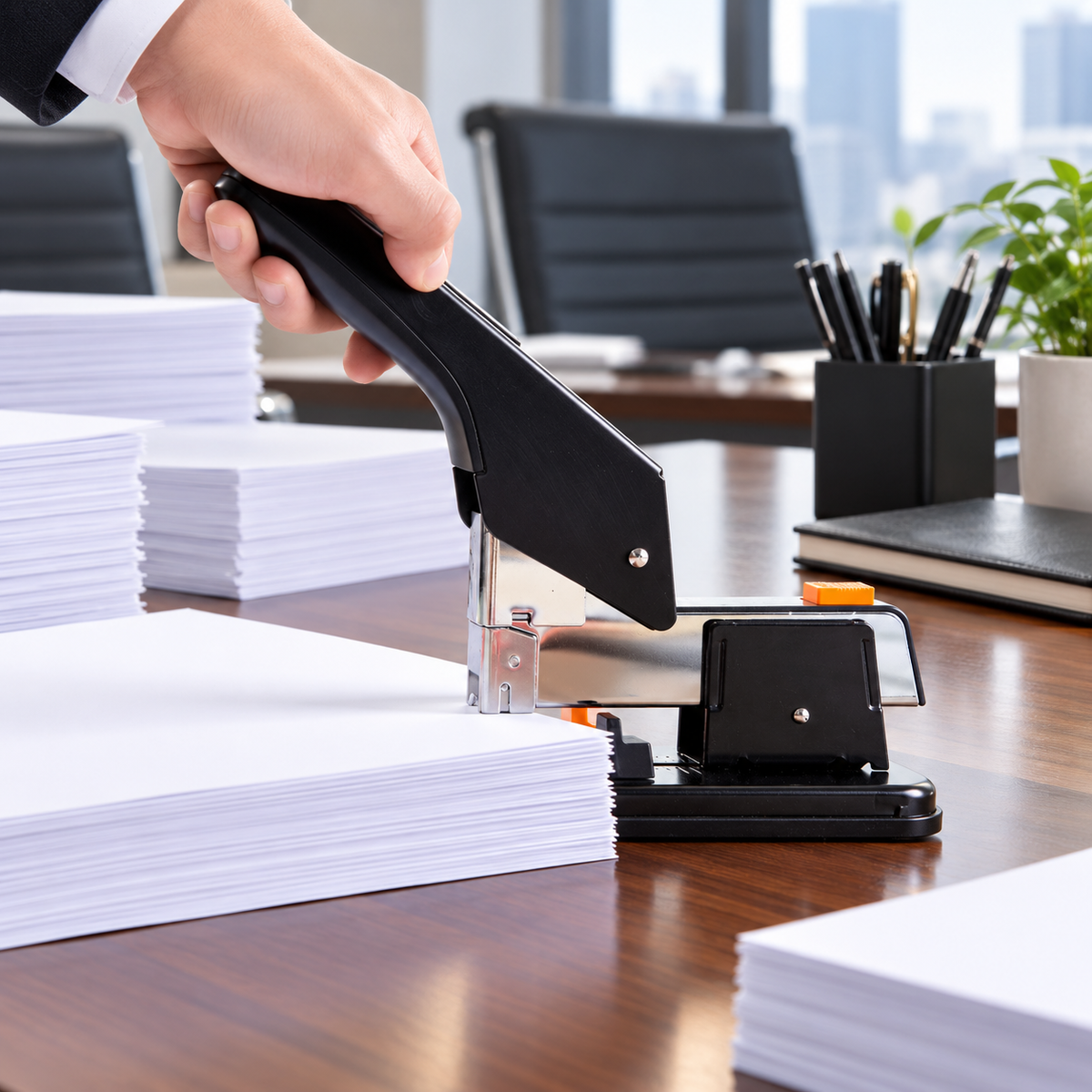 📎 Heavy-Duty Stapler | Steel Office Binding | Professionals Effortless Power