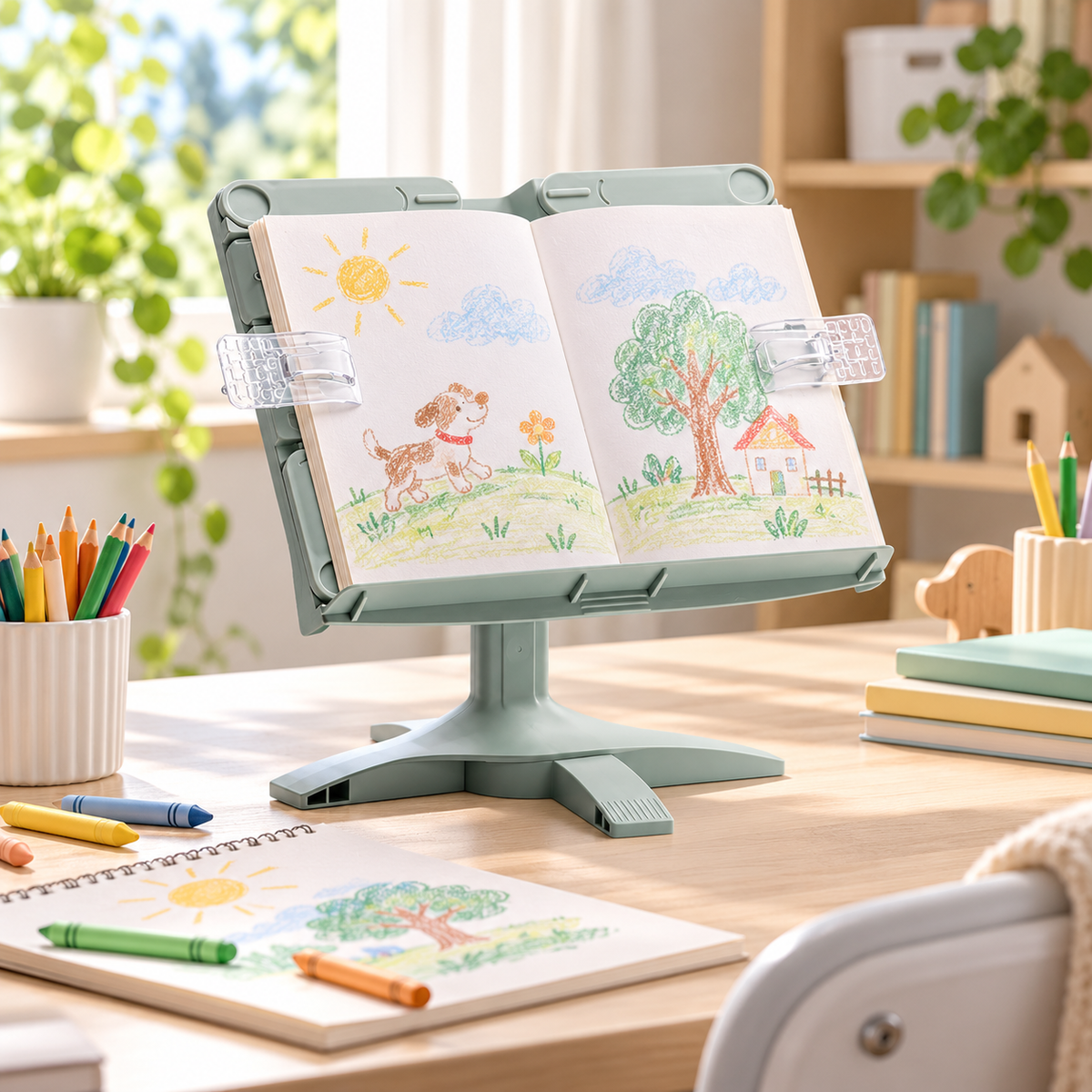 📚 Reading Stand | Plastic Study Desk | Kids Adjustable Support