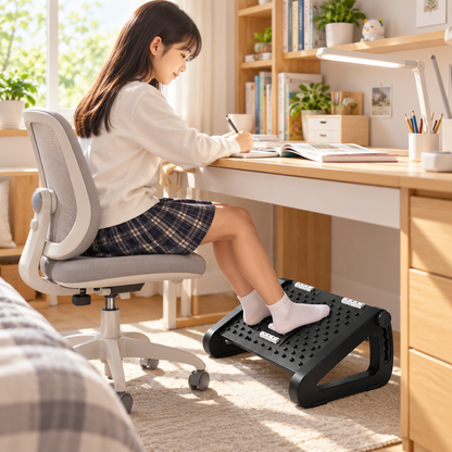 🦶 Adjustable Footrest | Plastic Office Desk | Students Massage Support