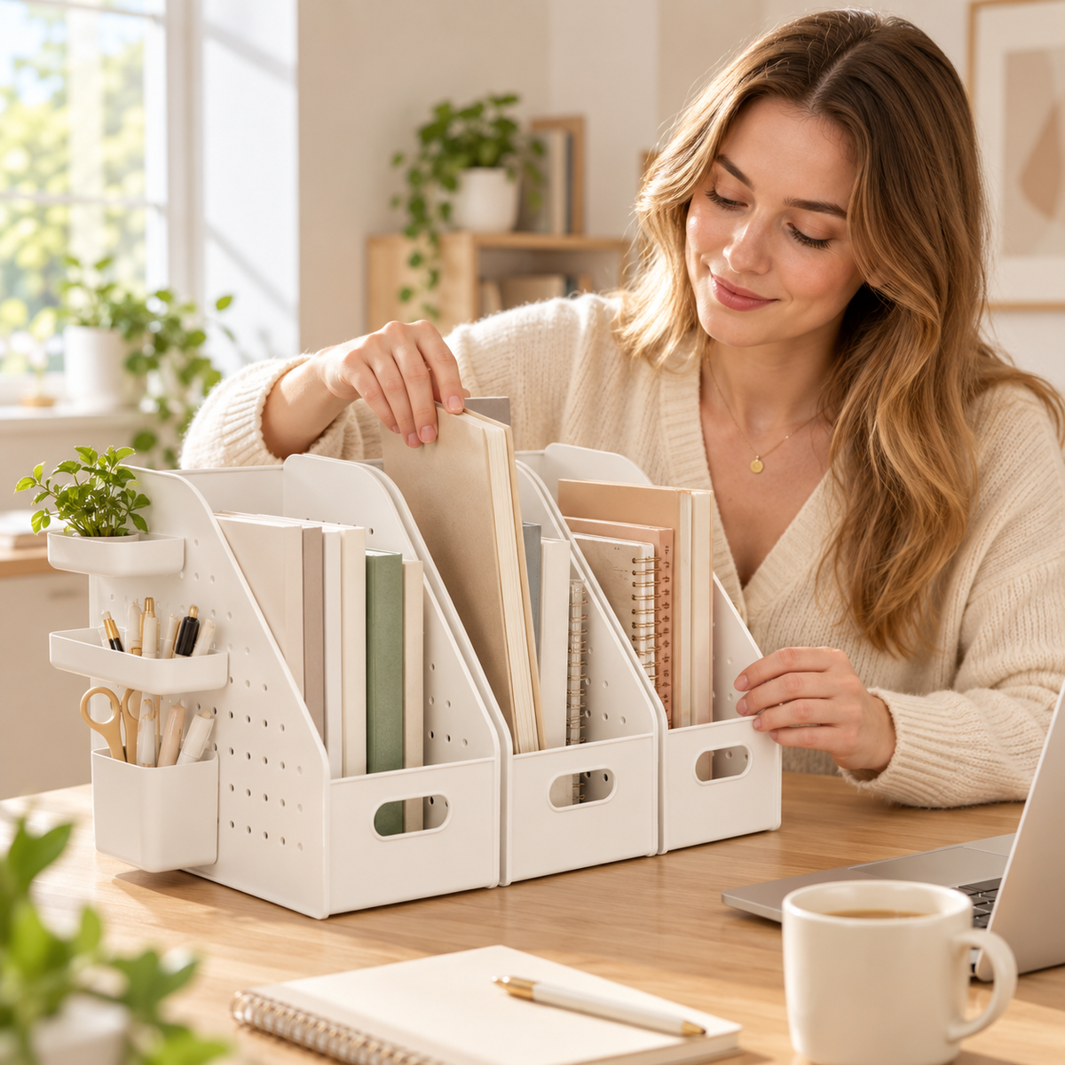 🗂️ Desk Organizer | Plastic Office Storage | Students Modular Sorting