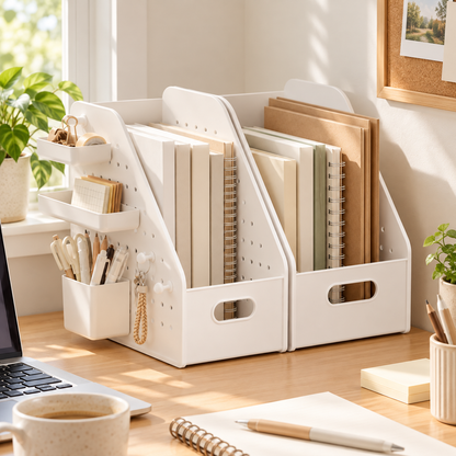 🗂️ Desk Organizer | Plastic Office Storage | Students Modular Sorting