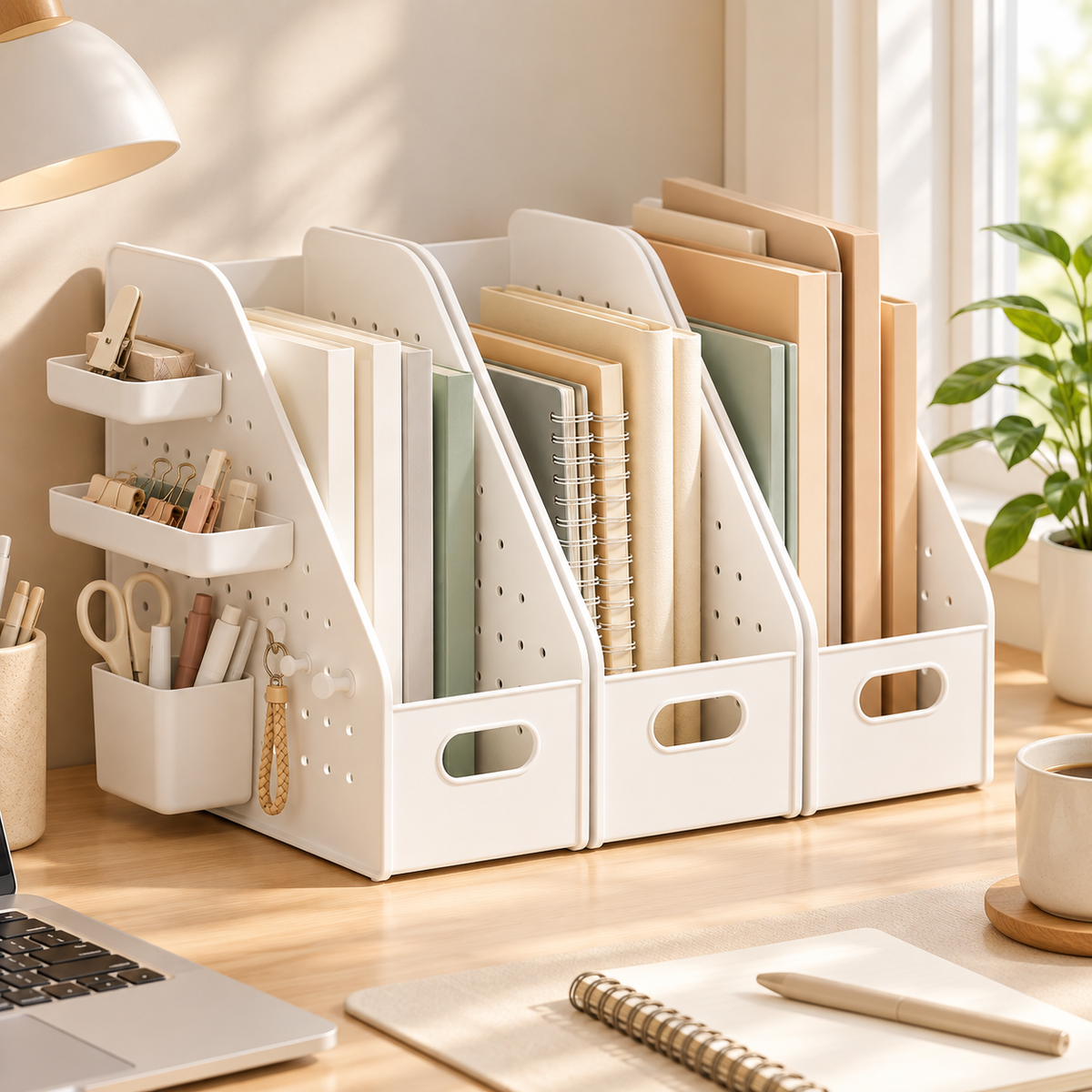 🗂️ Desk Organizer | Plastic Office Storage | Students Modular Sorting