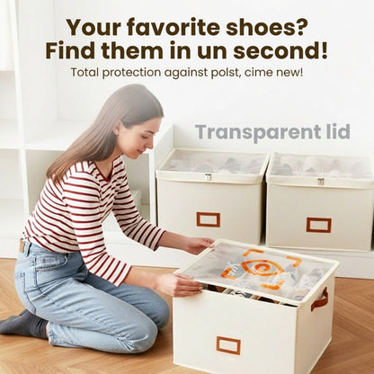 ⏰🔥 LIMITED TIME 49% OFF! 👟 Foldable Fabric Shoe Organizer – Dustproof & Breathable