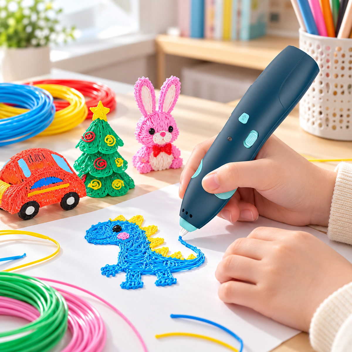 🪄 3D Pen | Plastic Art Desk | Kids Creative Sculpting