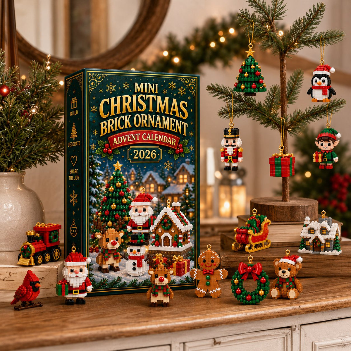 ⏳ Last Day to Save 49% – 🎄 24-Day Christmas Ornament Advent Calendar | 24 Unique Festive Designs