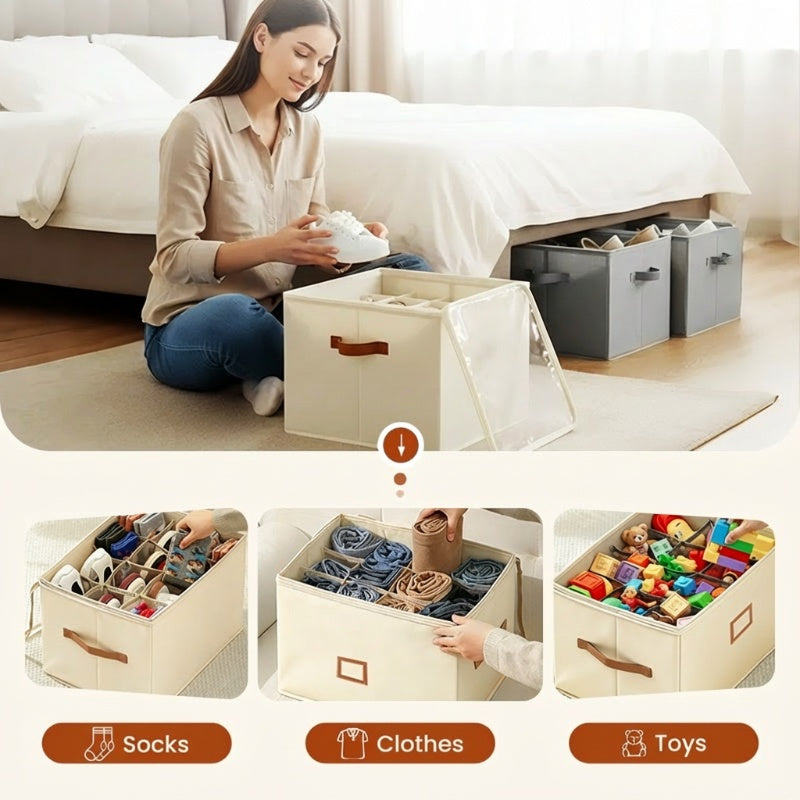 ⏰🔥 LIMITED TIME 49% OFF! 👟 Foldable Fabric Shoe Organizer – Dustproof & Breathable