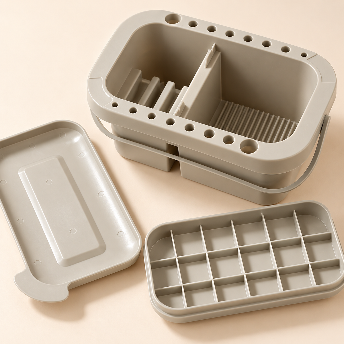 🖌️ Brush Washer | Plastic Art Studio | Artists Portable Organizer