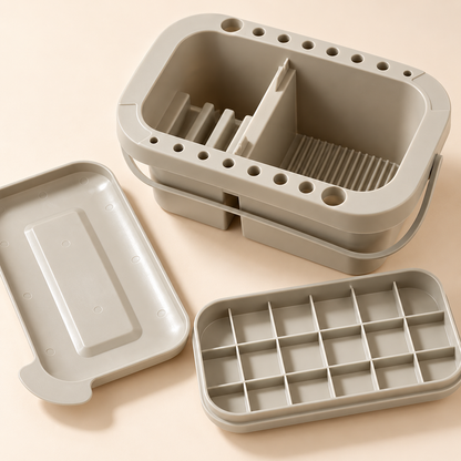 🖌️ Brush Washer | Plastic Art Studio | Artists Portable Organizer
