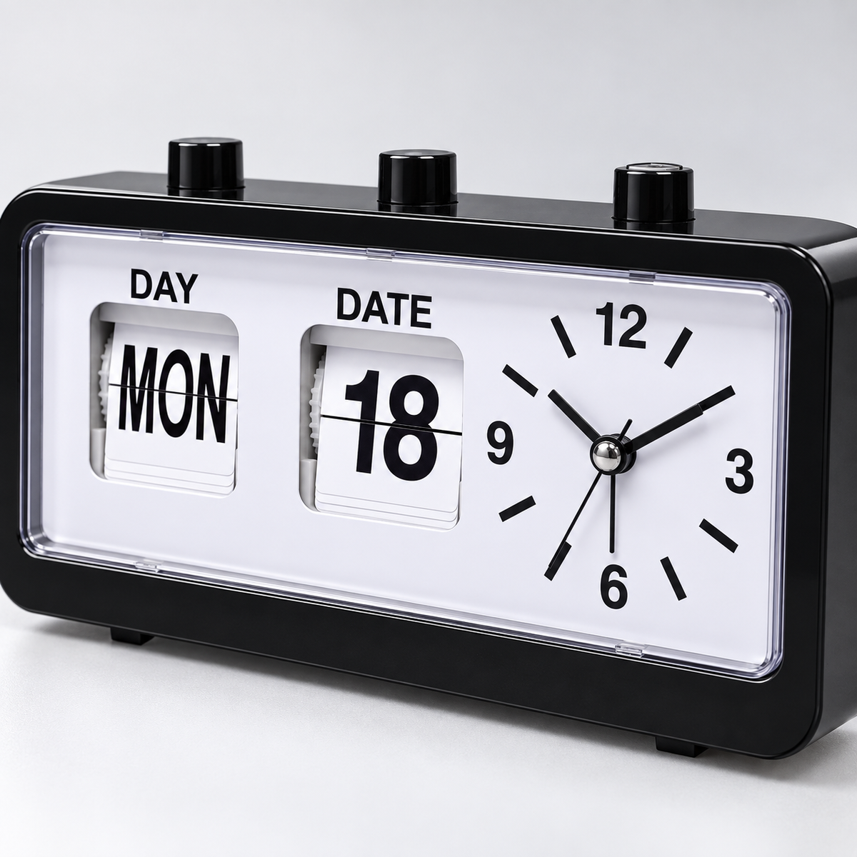 🗓️ Desk Clock | Plastic Office | Students Silent Date Display