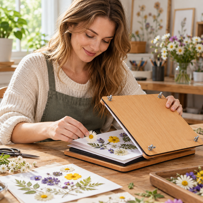 🌿 Flower Press | Wooden Craft Studio | Creators Botanical Keepsakes