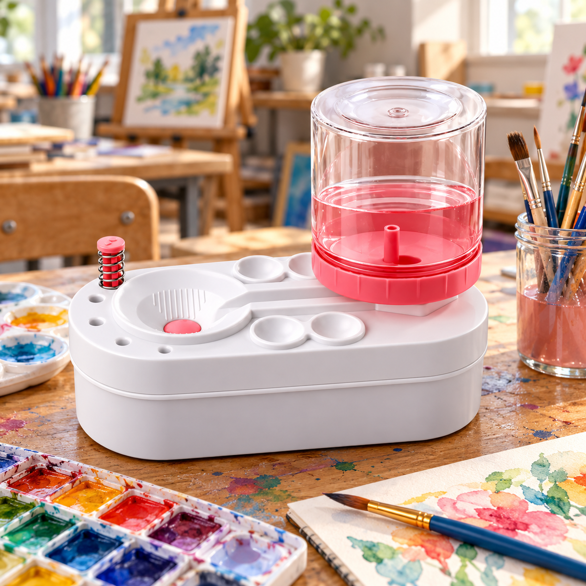 🫧 Automatic Brush Washer | Plastic Studio | Artists Fresh-Water Cycling