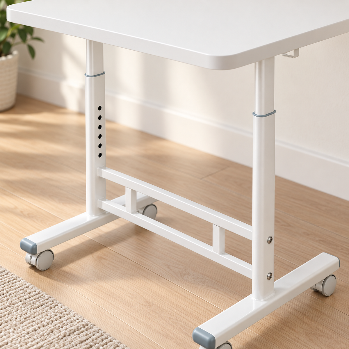 🛏️ Adjustable Bedside Table | Steel Bedroom | Families Mobile Height