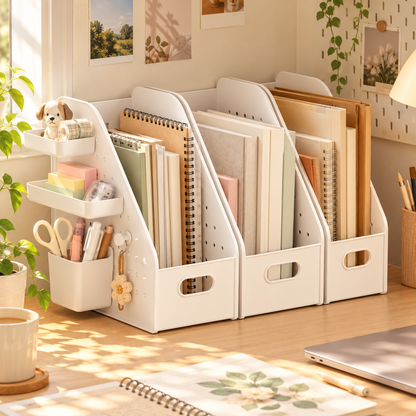 🗂️ Desk Organizer | Plastic Office Storage | Students Modular Sorting
