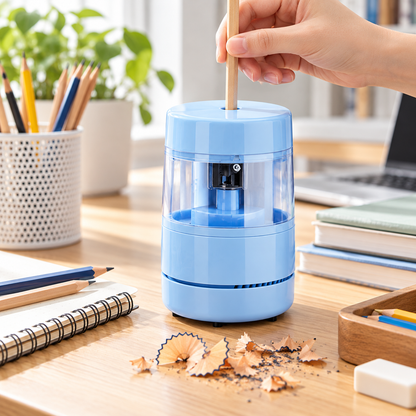 ✏️ Electric Sharpener | Plastic Study Desk | Students Compact Cleanup