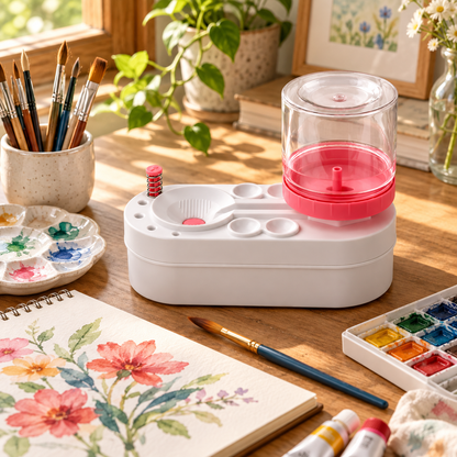 🫧 Automatic Brush Washer | Plastic Studio | Artists Fresh-Water Cycling