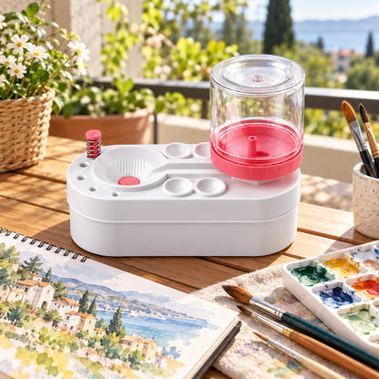 🫧 Automatic Brush Washer | Plastic Studio | Artists Fresh-Water Cycling