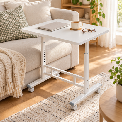 🛏️ Adjustable Bedside Table | Steel Bedroom | Families Mobile Height