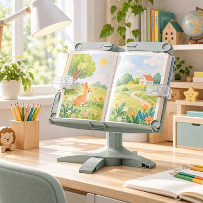 📚 Reading Stand | Plastic Study Desk | Kids Adjustable Support