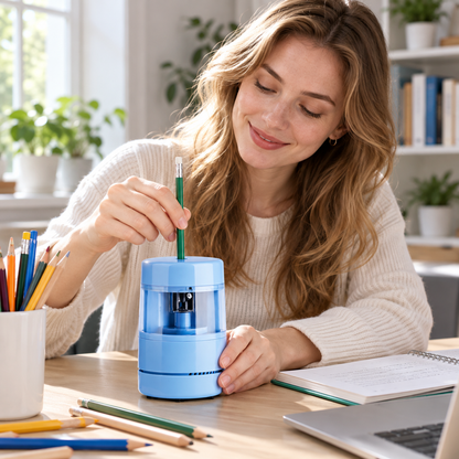 ✏️ Electric Sharpener | Plastic Study Desk | Students Compact Cleanup