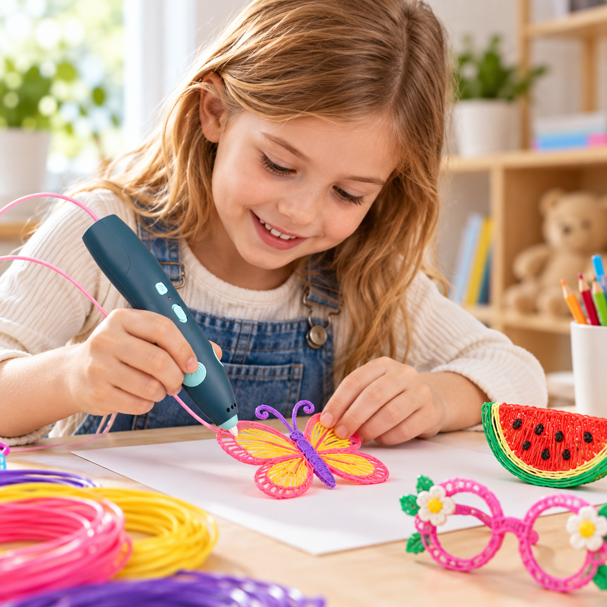🪄 3D Pen | Plastic Art Desk | Kids Creative Sculpting