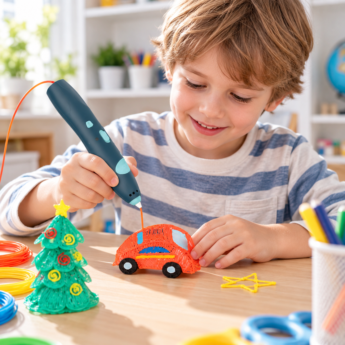 🪄 3D Pen | Plastic Art Desk | Kids Creative Sculpting