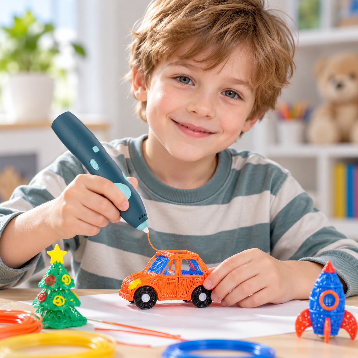 🪄 3D Pen | Plastic Art Desk | Kids Creative Sculpting