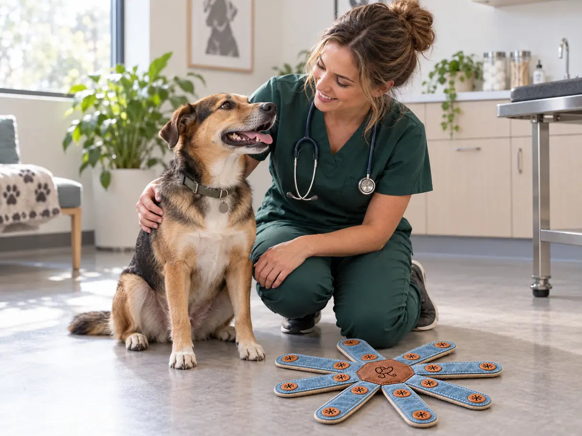 Veterinary guidance lifestyle image with Dogtopus