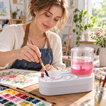 🫧 Automatic Brush Washer | Plastic Studio | Artists Fresh-Water Cycling