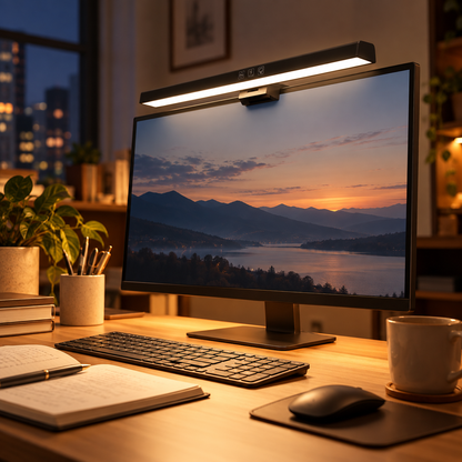 🖥️ Monitor Light | Aluminum Computer Desk | Professionals Asymmetric Illumination