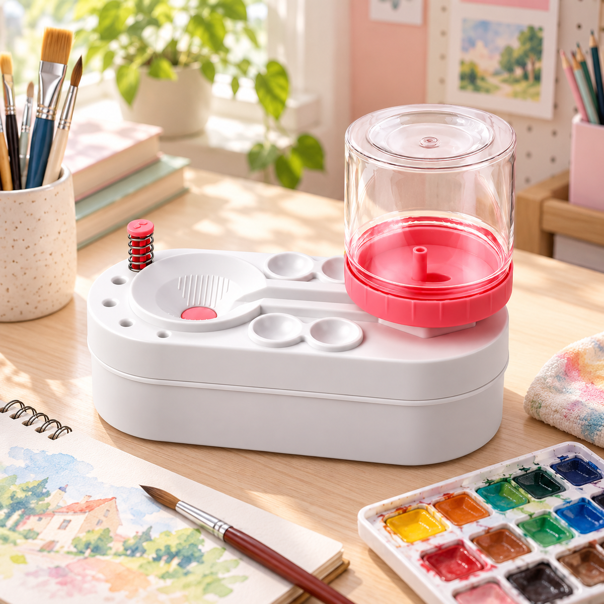 🫧 Automatic Brush Washer | Plastic Studio | Artists Fresh-Water Cycling