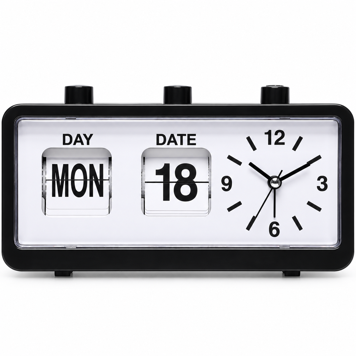 🗓️ Desk Clock | Plastic Office | Students Silent Date Display
