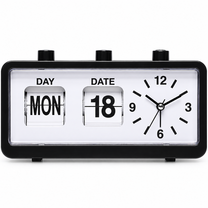 🗓️ Desk Clock | Plastic Office | Students Silent Date Display