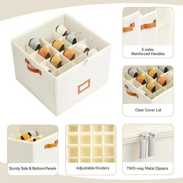 ⏰🔥 LIMITED TIME 49% OFF! 👟 Foldable Fabric Shoe Organizer – Dustproof & Breathable