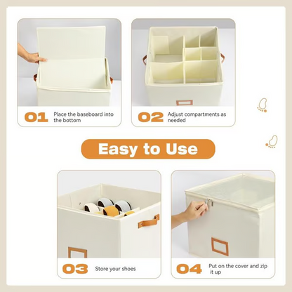 ⏰🔥 LIMITED TIME 49% OFF! 👟 Foldable Fabric Shoe Organizer – Dustproof & Breathable